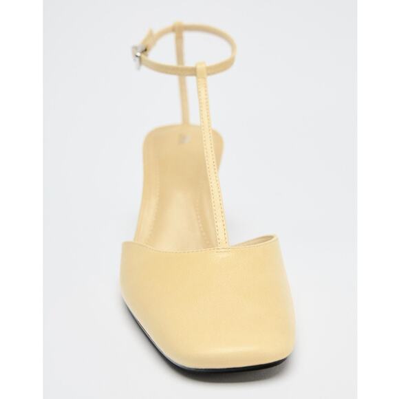 ZARA Yellow Leather Heels NWT - Picture 14 of 16